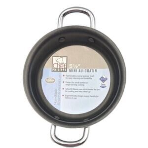 Tabletops Unlimited Chef Phillipe Black Mini Au-Gratin Pan 5.5" Non-Stick YK
